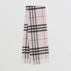 Burberry The Classic Check Cashmere Scarf In Pale Candy Pink