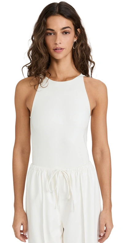 Lapointe Faux Leather Bodysuit In White
