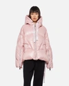 Khrisjoy Pink Nylon Down Jacket With Logo In Pink