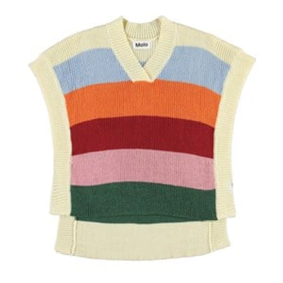 Molo Kids Multicolor Gracelyn Vest In Cream
