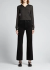 Slvrlake Hero Distressed High-rise Straight-leg Jeans In Jet Black
