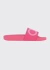 Ferragamo Groovy Gancini Pool Slide Sandals In Fascia Hot
