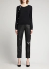 Altuzarra Minamoto Button-detailed Cashmere Sweater In Black