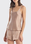 Josie Natori Silk Camisole In Ros