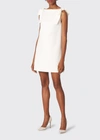 Carolina Herrera Bow-shoulder Mini Shift Dress In White