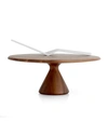 Nambe Nambé Quatro Acacia Wood Cake Pedestal & Server Set