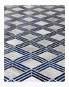 Exquisite Rugs Costilla Hair On Hide Rug, 5' X 8' In Navy/ivory