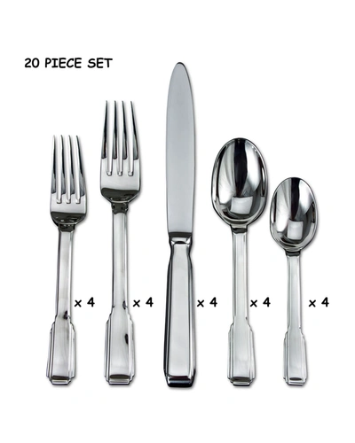 Ricci Silversmith 20-piece Art Deco Flatware Set