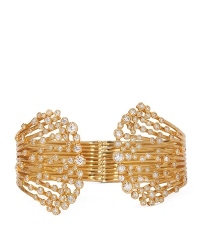 Annoushka Yellow Gold And Diamond Hidden Reef Cuff