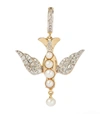 ANNOUSHKA X TEMPERLEY LONDON YELLOW GOLD, PEARL AND DIAMOND LOVEBIRDS CHARM,17456098