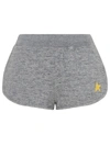 Golden Goose Cotton Jersey Sweatshorts W/ Star In Grey