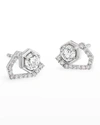 A. LINK 18K WHITE GOLD 2 LUMINOUS DIAMOND AND PAVE DIAMOND EARRINGS,PROD240940468