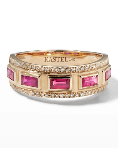 Kastel Jewelry 14k Ruby And Diamond Ring