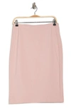 T Tahari Pull-on Ponte Pencil Skirt In Lt Blush