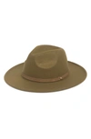 Melrose And Market Faux Leather Trim Felt Panama Hat In Green Combo
