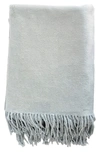 Melange Plaza Silk Blend Throw Blanket In Blue