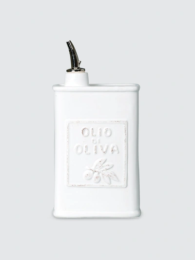 Vietri Lastra Olive Oil Can In White