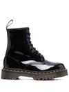 Dr. Martens' Bex Patent-leather Ankle Boots In Schwarz