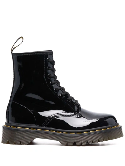 Dr. Martens' Bex Patent-leather Ankle Boots In Schwarz