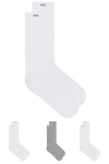 437 3 Pack Scrunch Sock In White
