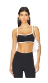 437 Active The Padded Micro Bra In Black & Crme