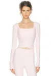 437 Studio Wrap Top In Gray