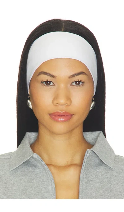 437 The Contour Headband In White & Heather Grey