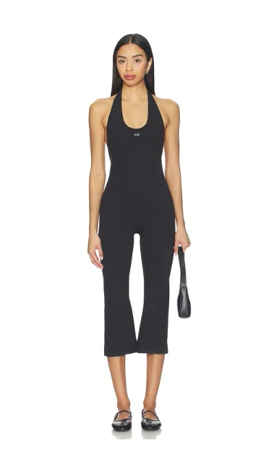 437 The Halter Onesie In Black