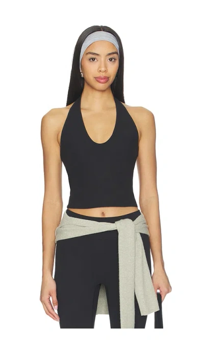 437 The Halter Tank Top In Black
