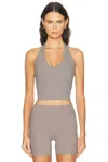 437 The Halter Tank Top In Gray