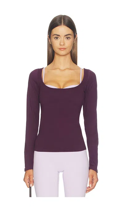 437 The Scoop Top In Purple