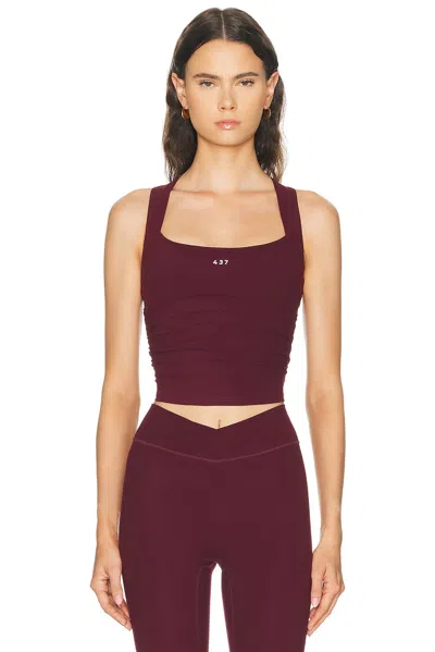 437 The Sculpt Tank Top In Burgundy