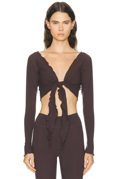 437 The Wrap Top In Brown
