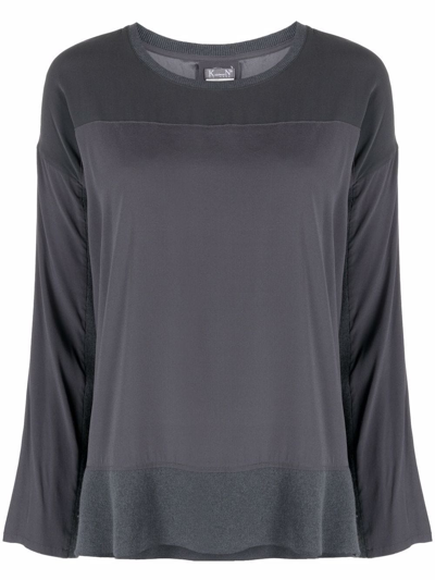 Kristensen Du Nord Colour-block Long-sleeve T-shirt In Grau