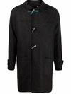 Ps By Paul Smith Toggle-fastened Duffle Coat In Schwarz