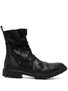 A DICIANNOVEVENTITRE LACE-UP LEATHER BOOTS