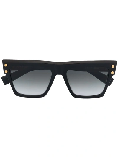 Balmain Eyewear Gradient Square-frame Sunglasses In Schwarz