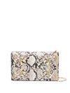 JUST CAVALLI SNAKESKIN-EFFECT EMBELLISHED CLUTCH BAG