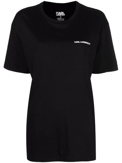 Karl Lagerfeld Logo-print Pyjama Set In Black