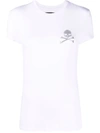 Philipp Plein Rhinestone-skull T-shirt In White