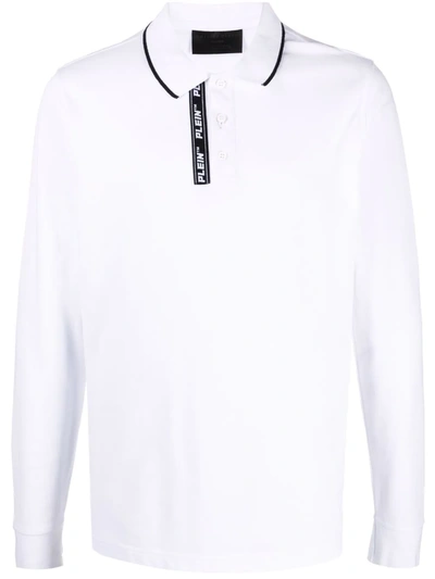 Philipp Plein Logo Embroidered Polo Shirt In White