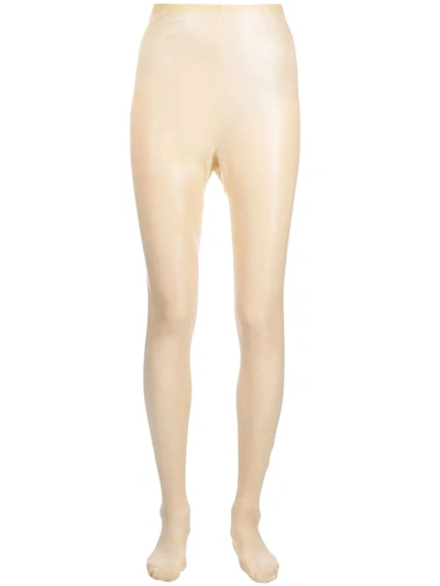 Kwaidan Editions High-waisted Rubber Tights In 白色