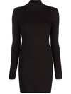 Nanushka Women's Mollie Chain-detailed Open-back Knit Mini Dress In Black