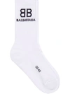 Balenciaga Classic Cotton Tennis Socks In White
