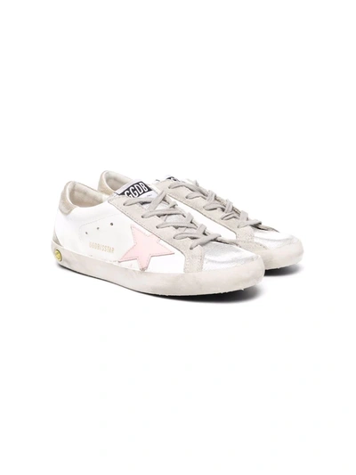 Golden Goose Babies' Panelled Lace-up Sneakers In 白色
