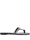 Giuseppe Zanotti Nebula Crystal-embellished Sandals In 黑色