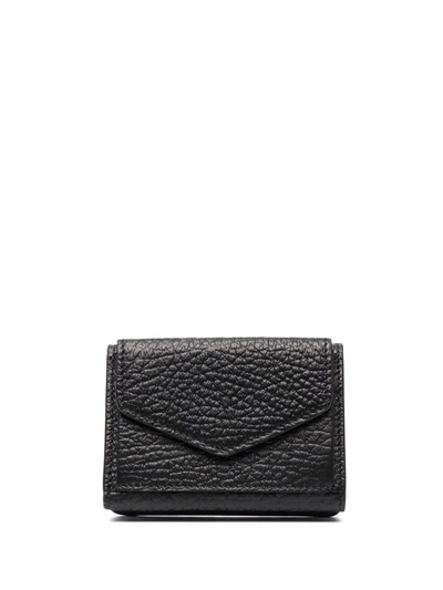 Maison Margiela Four-stitch Leather Cardholder In Black