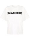 Jil Sander Relaxed-fit Cotton T-shirt With Bold Logo In 白色