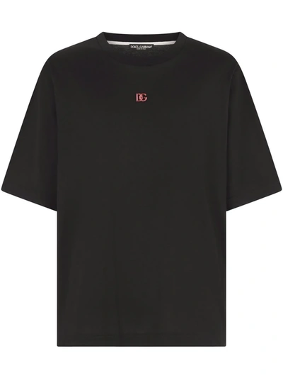 Dolce & Gabbana Logo-plaque T-shirt In Black
