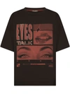 Dolce & Gabbana Eyes Talk Graphic-print T-shirt In Black